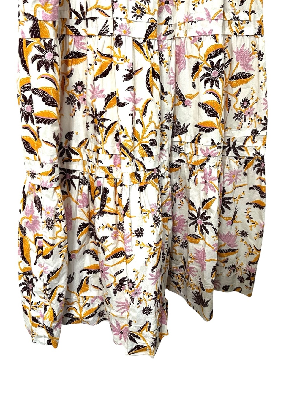 Anthropologie Somerset Maxi Dress 100% Cotton Size M Tiered V Neck Short Sleeve - Picture 7 of 12